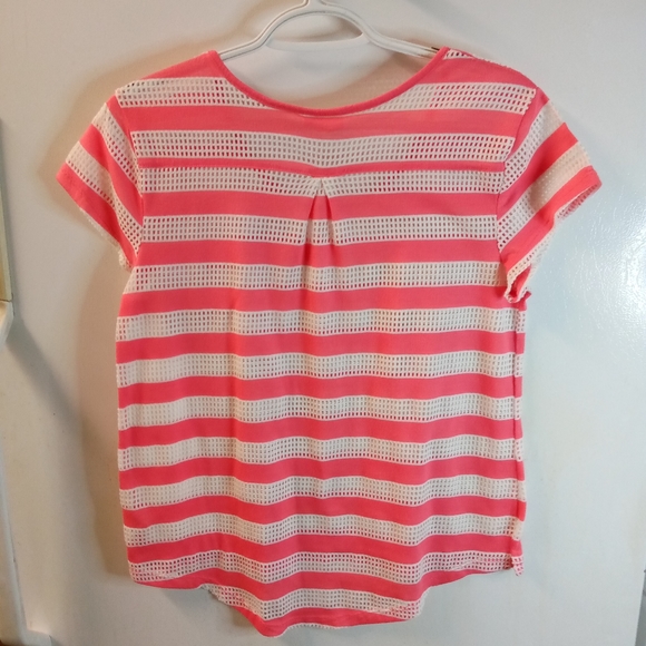 Converse One Star Perforated Pink and White Striped Shirt, Medium - Picture 2 of 3
